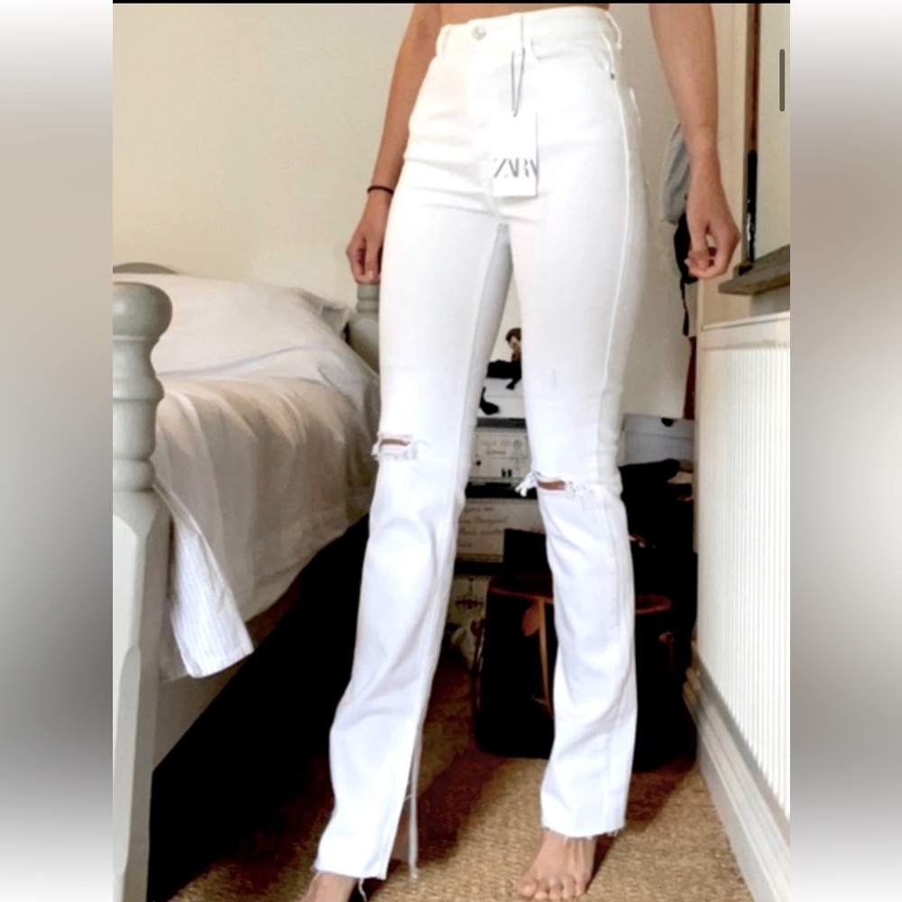 Zara white jeans